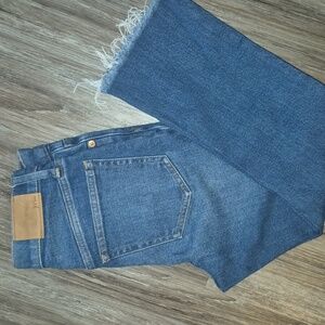 J Crew Sz 24 Demi Boot Crop Blue Jeans